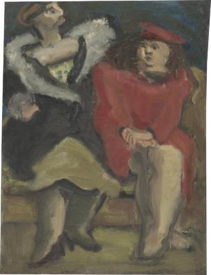 [Two seated women]