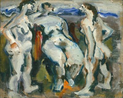 [Seated female nude]