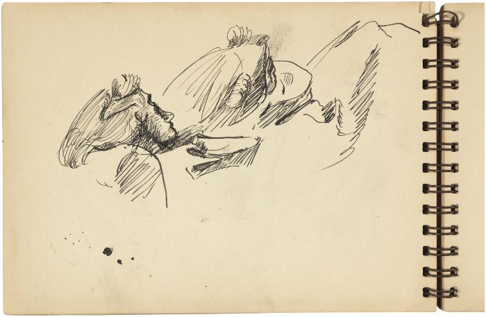 [Reclining woman, two studies] Gyral Sketch Book 2, page 26
