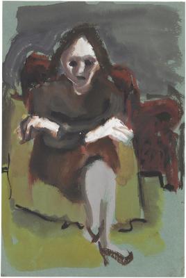 [Woman in armchair]