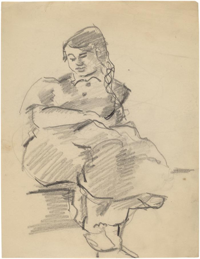 [Seated woman with book]