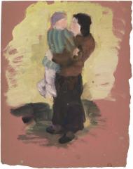 [Standing woman holding a child]