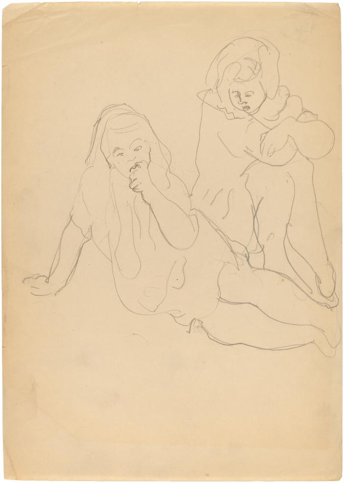[Two seated girls]