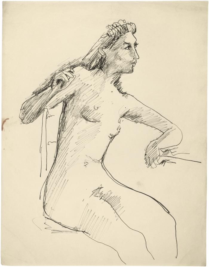 [Female nude in chair]