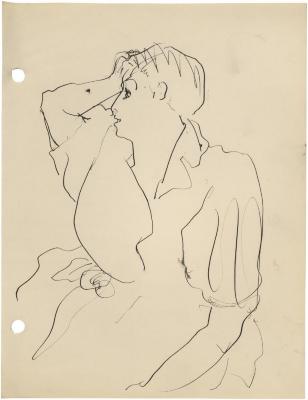 [Seated woman]