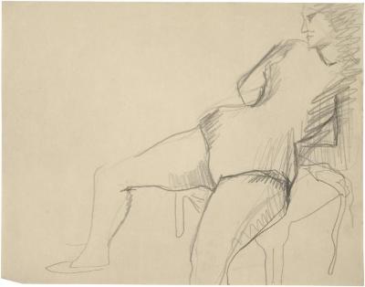 [Woman on ottoman]