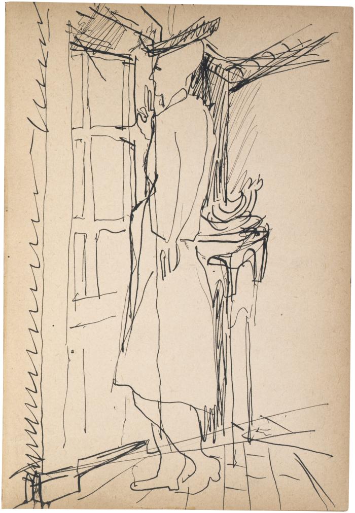 [Woman standing by window] The Scribble-In Book, page 123
