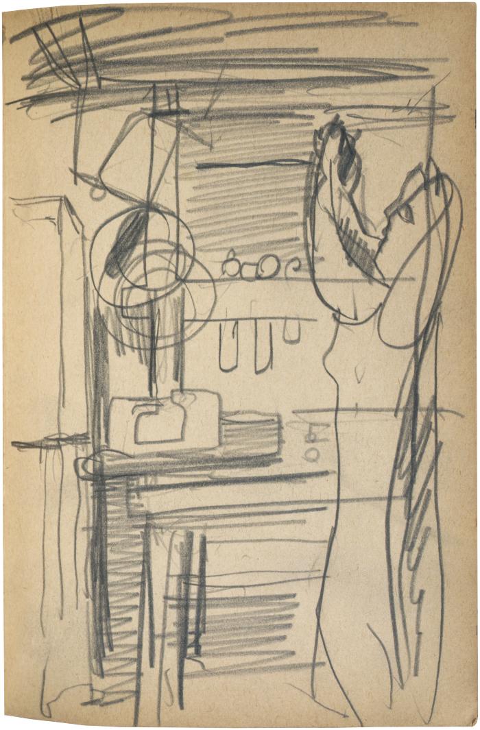 [Woman standing at work table] The Scribble-In Book, page 83
