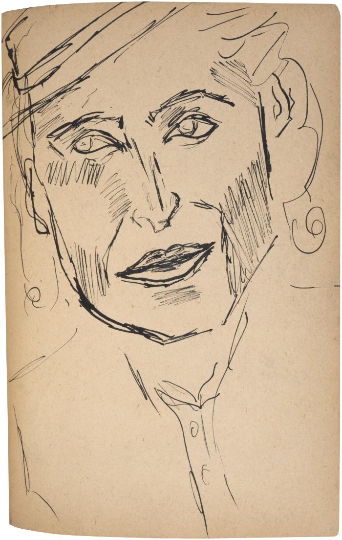 [Bust of a woman] The Scribble-In Book, page 211