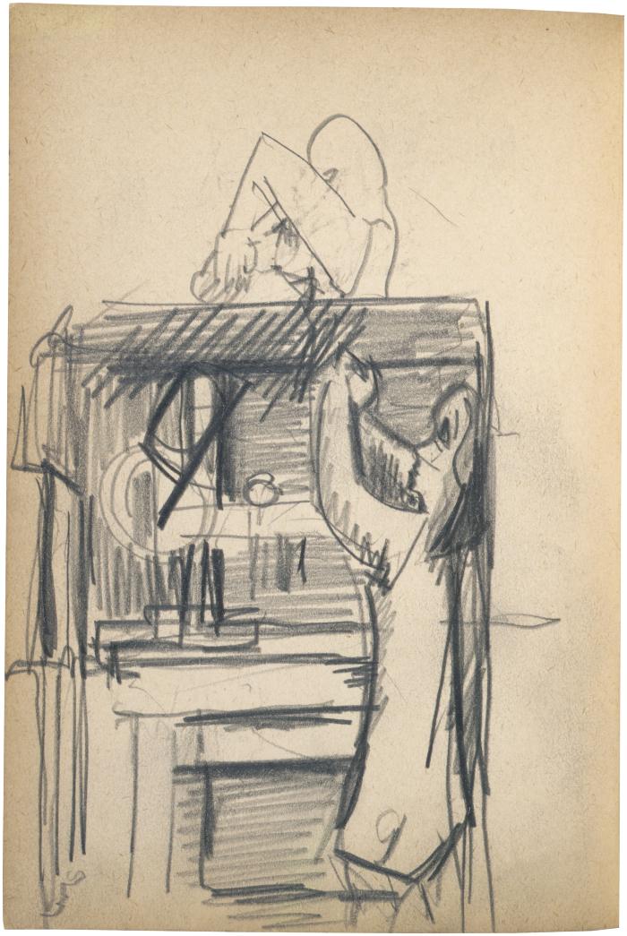 [Two figures at work table] The Scribble-In Book, page 80