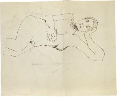 [Reclining female nude]